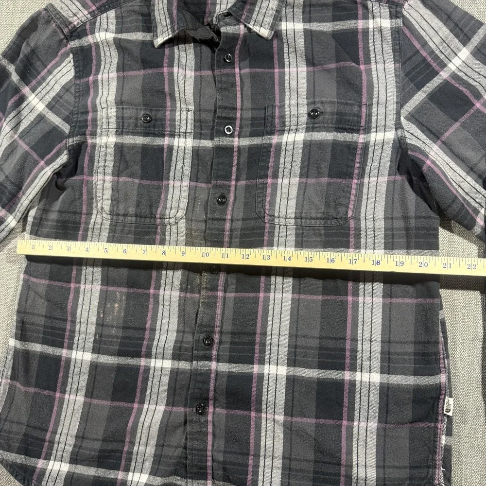 The North Face Shirt Mens Large Black Plaid Long Sleeve Flannel Button Up Casual